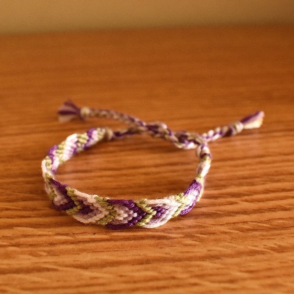 Bright Lavender Woven Bracelet